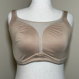 Soma Sport 38G Underwire Sports Bra Max Support Unlined Nude Beige